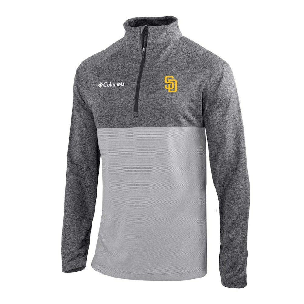 San Diego Padres Omni-Wick Raglan Rockin' It Quarter-Zip Pullover - Gray | Columbia