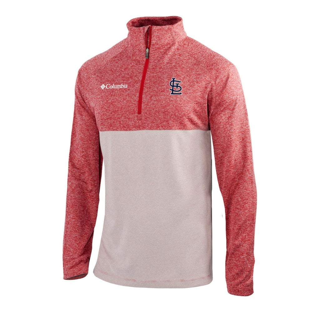 St. Louis Cardinals Omni-Wick Raglan Rockin' It Quarter-Zip Pullover - Red | Columbia