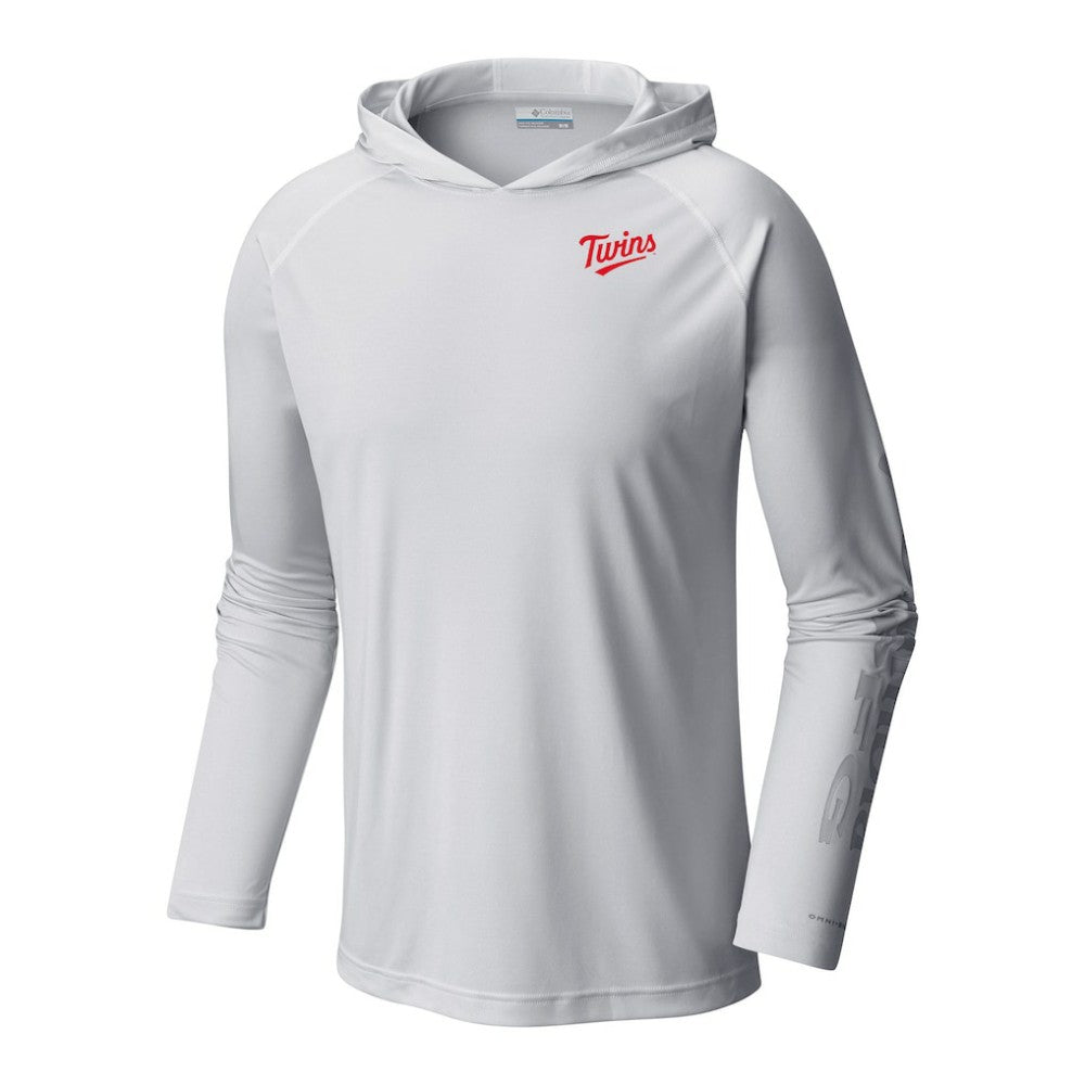 Minnesota Twins Terminal Tackle Omni-Shade Pullover Hoodie - White | Columbia