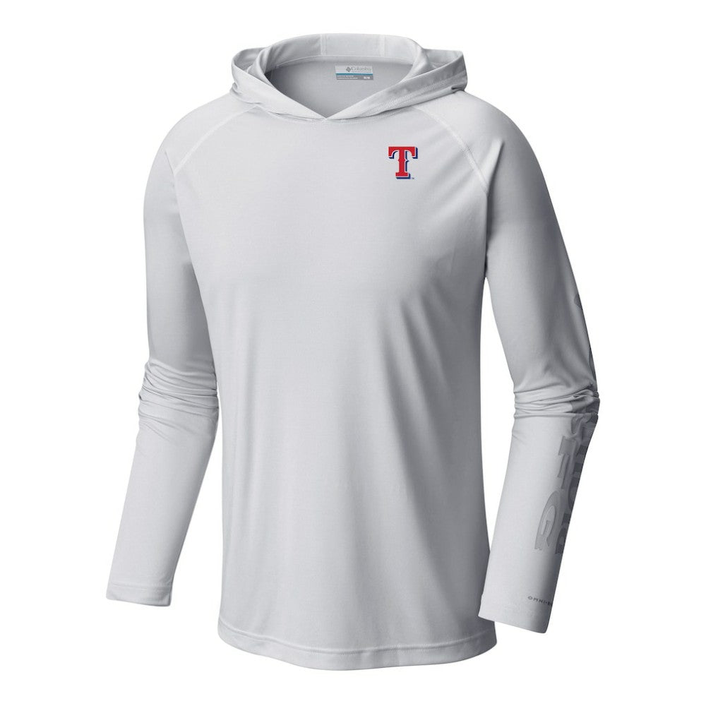 Texas Rangers Terminal Tackle Omni-Shade Pullover Hoodie - White | Columbia