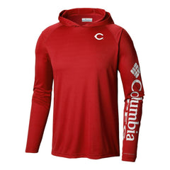 Cincinnati Reds Terminal Tackle Omni-Shade Pullover Hoodie - Red | Columbia