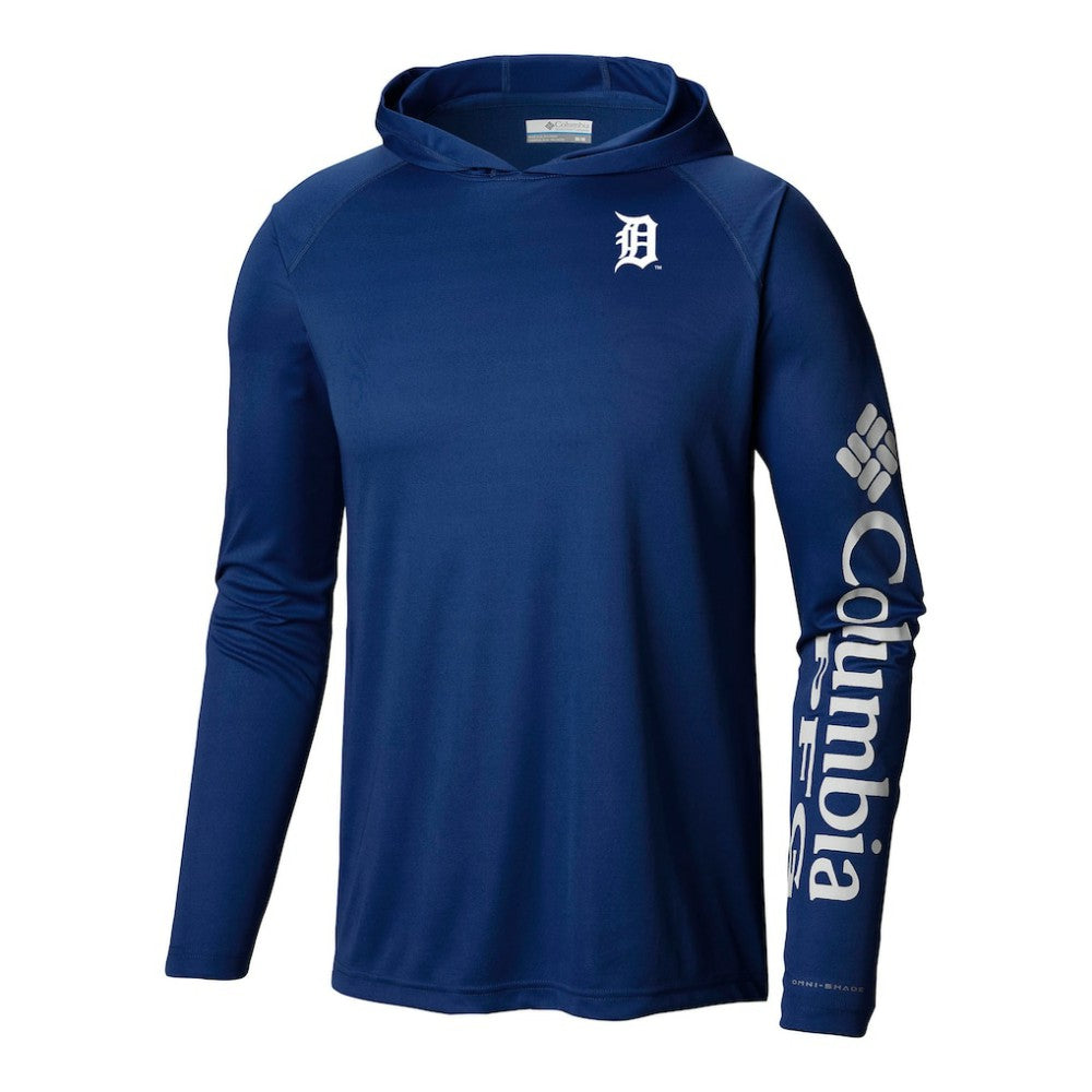 Detroit Tigers Terminal Tackle Omni-Shade Pullover Hoodie - Navy | Columbia