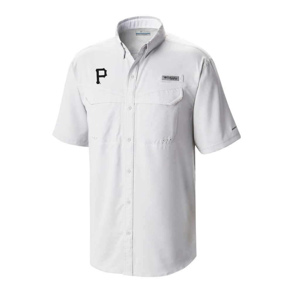 Pittsburgh Pirates Omni-Wick Low Drag Offshore Button-Up Shirt - White | Columbia