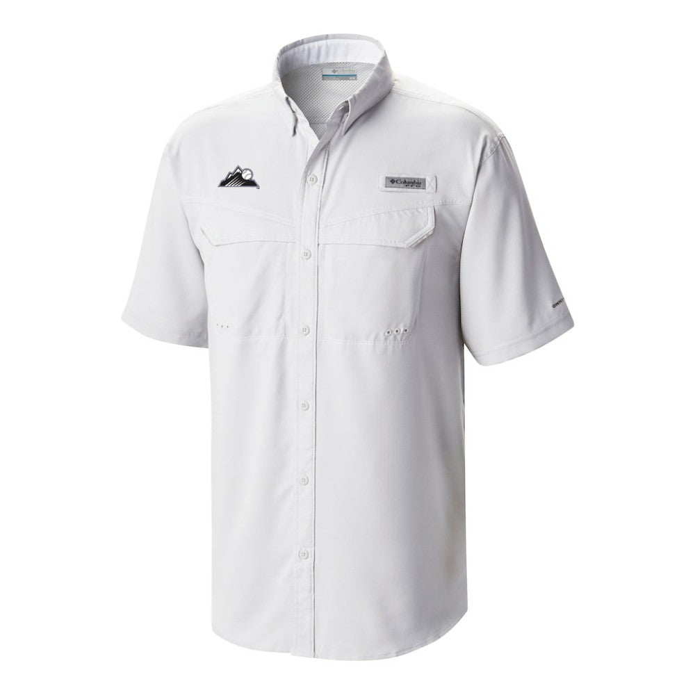 Colorado Rockies Omni-Wick Low Drag Offshore Button-Up Shirt - White | Columbia