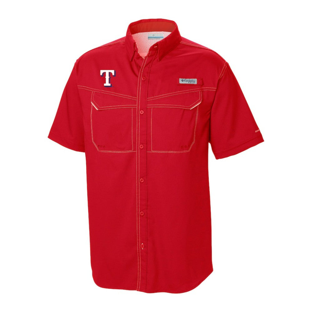 Texas Rangers Omni-Wick Low Drag Offshore Button-Up Shirt - Red | Columbia