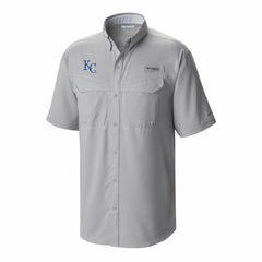 Kansas City Royals Omni-Wick Low Drag Offshore Button-Up Shirt - Gray | Columbia