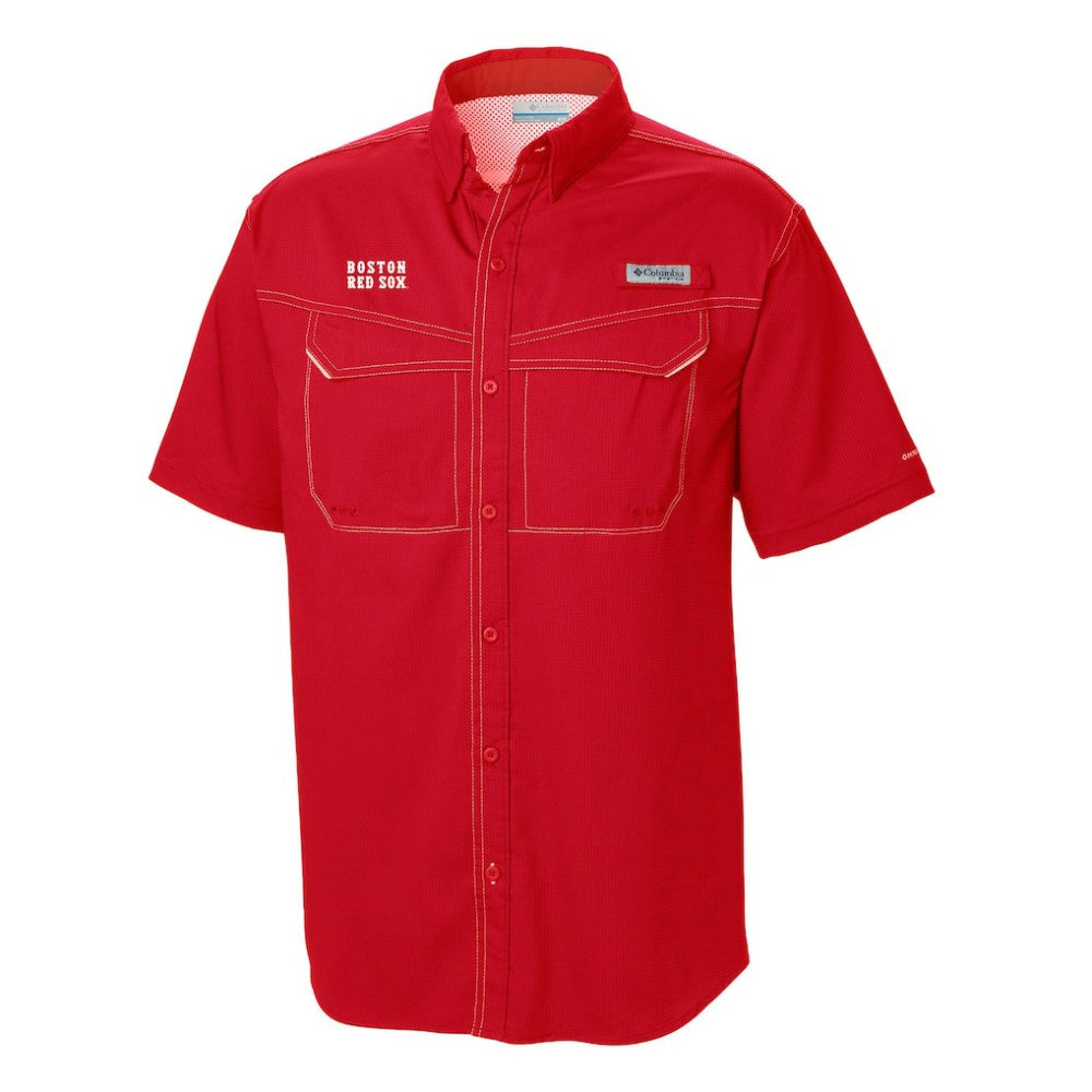 Boston Red Sox Omni-Wick Low Drag Offshore Button-Up Shirt - Red | Columbia