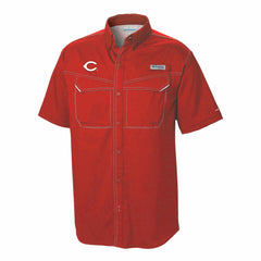 Cincinnati Reds Omni-Wick Low Drag Offshore Button-Up Shirt - Red | Columbia