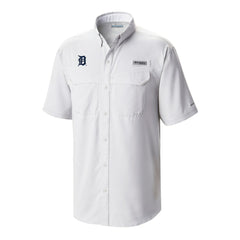 Detroit Tigers Omni-Wick Low Drag Offshore Button-Up Shirt - White | Columbia