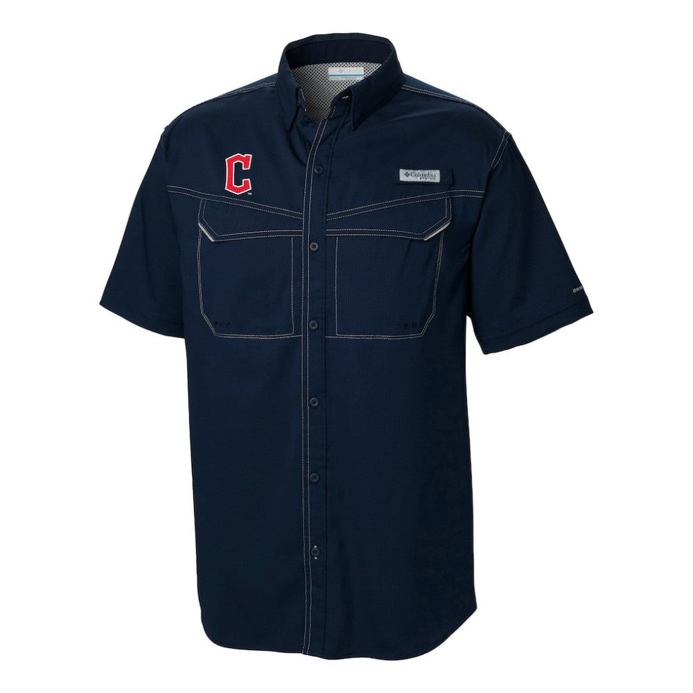 Cleveland Guardians Omni-Wick Low Drag Offshore Button-Up Shirt - Navy | Columbia