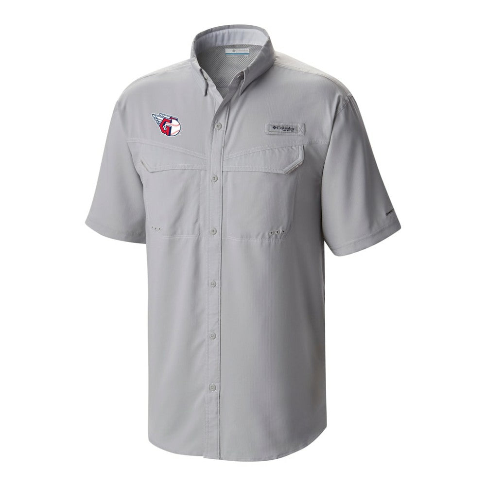 Cleveland Guardians Omni-Wick Low Drag Offshore Button-Up Shirt - Gray | Columbia