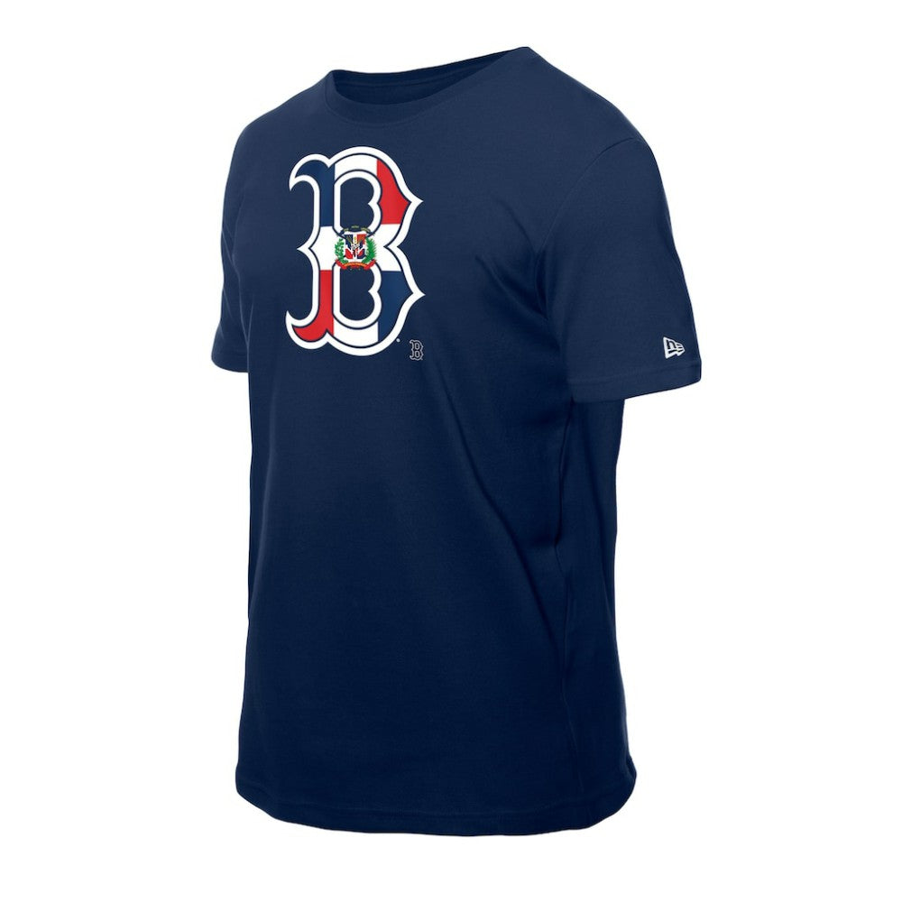 Boston Red Sox Dominican Republic Flag Logo T-Shirt - Navy | New Era