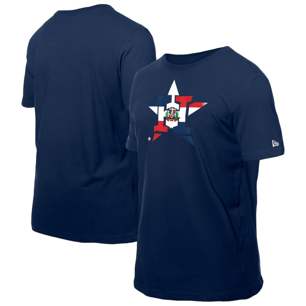 Houston Astros Dominican Republic Flag Logo T-Shirt - Navy | New Era