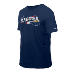 Atlanta Braves Dominican Republic Flag Logo T-Shirt - Navy | New Era