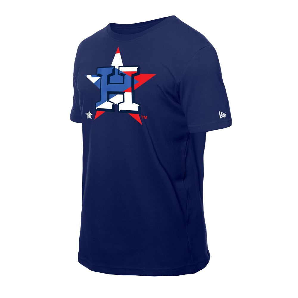 Houston Astros Puerto Rican Flag Logo T-Shirt - Navy | New Era