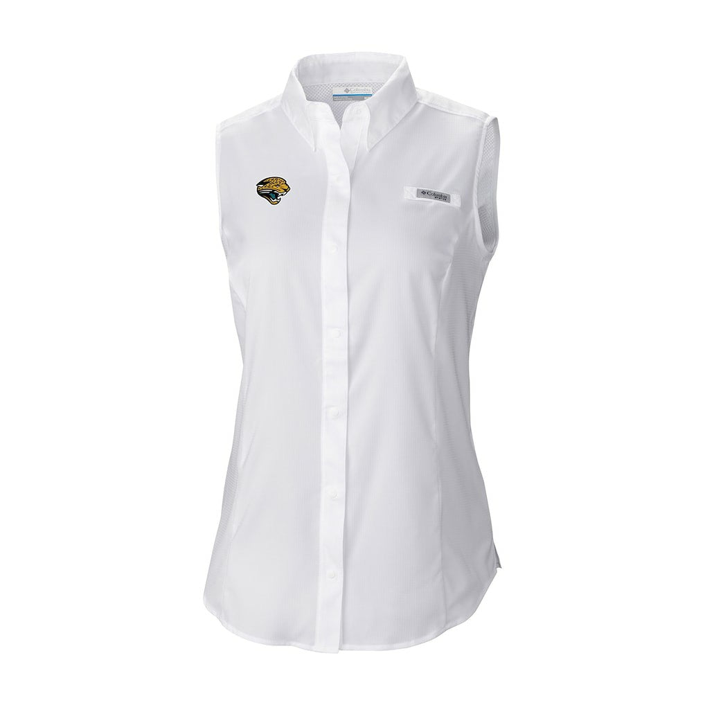 NFL Jacksonville Jaguars Women's Historic Tamiami Omni-Shade Sleeveless Button-Up Shirt