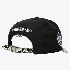 Boston Celtics x Just Don I Love This Team Snakeskin Strapback Hat - Black | Mitchell & Ness for sale