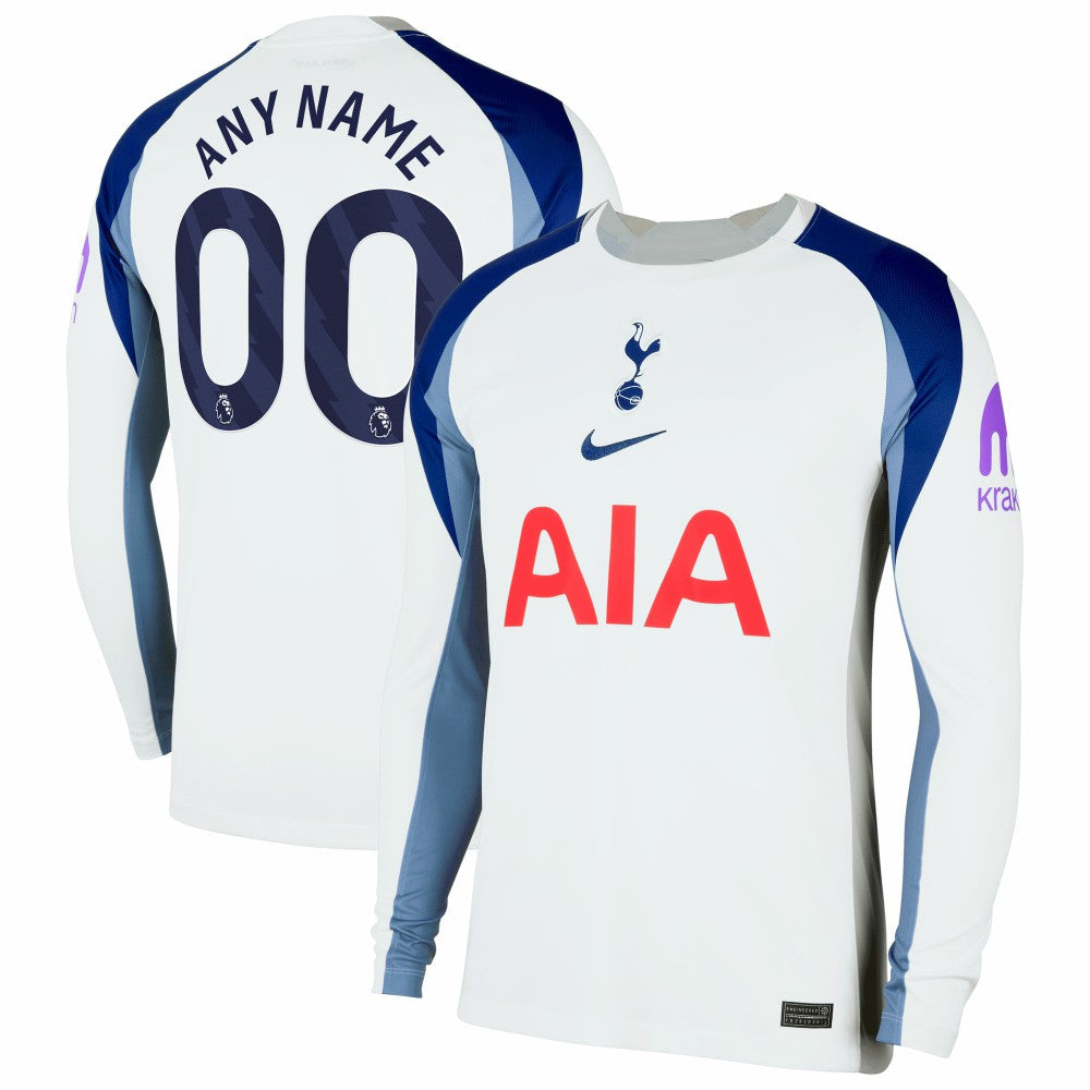 Tottenham Hotspur 2025/26 Home Replica Long Sleeve Custom Jersey / Soccer Sale