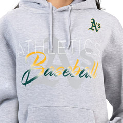 Athletics G-III 4Her by Carl Banks Women's Shadow Logo Graphic Pullover Hoodie - Heather Gray