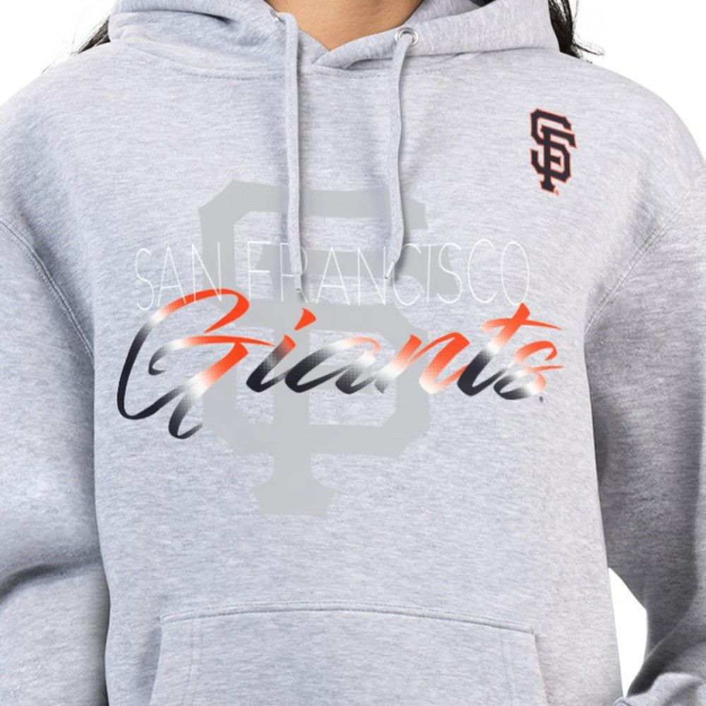 San Francisco Giants G-III 4Her by Carl Banks Women's Shadow Logo Graphic Pullover Hoodie - Heather Gray