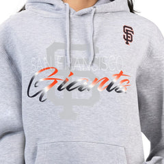 San Francisco Giants G-III 4Her by Carl Banks Women's Shadow Logo Graphic Pullover Hoodie - Heather Gray
