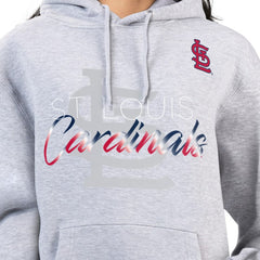 St. Louis Cardinals G-III 4Her by Carl Banks Women's Shadow Logo Graphic Pullover Hoodie - Heather Gray