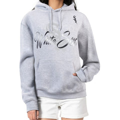 Chicago White Sox G-III 4Her by Carl Banks Women's Shadow Logo Graphic Pullover Hoodie - Heather Gray