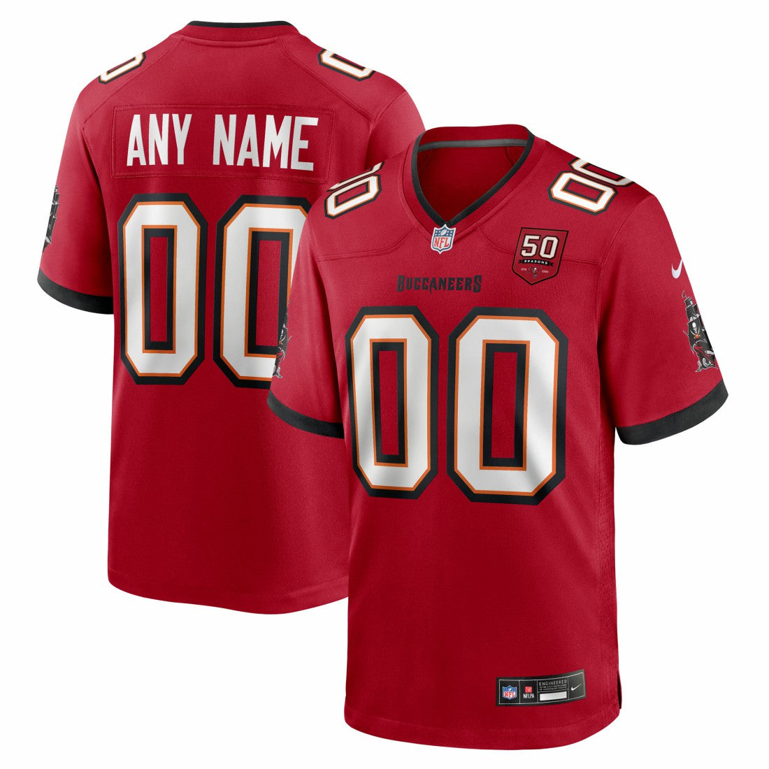 NFL Tampa Bay Buccaneers 50th Season Custom Game Jersey