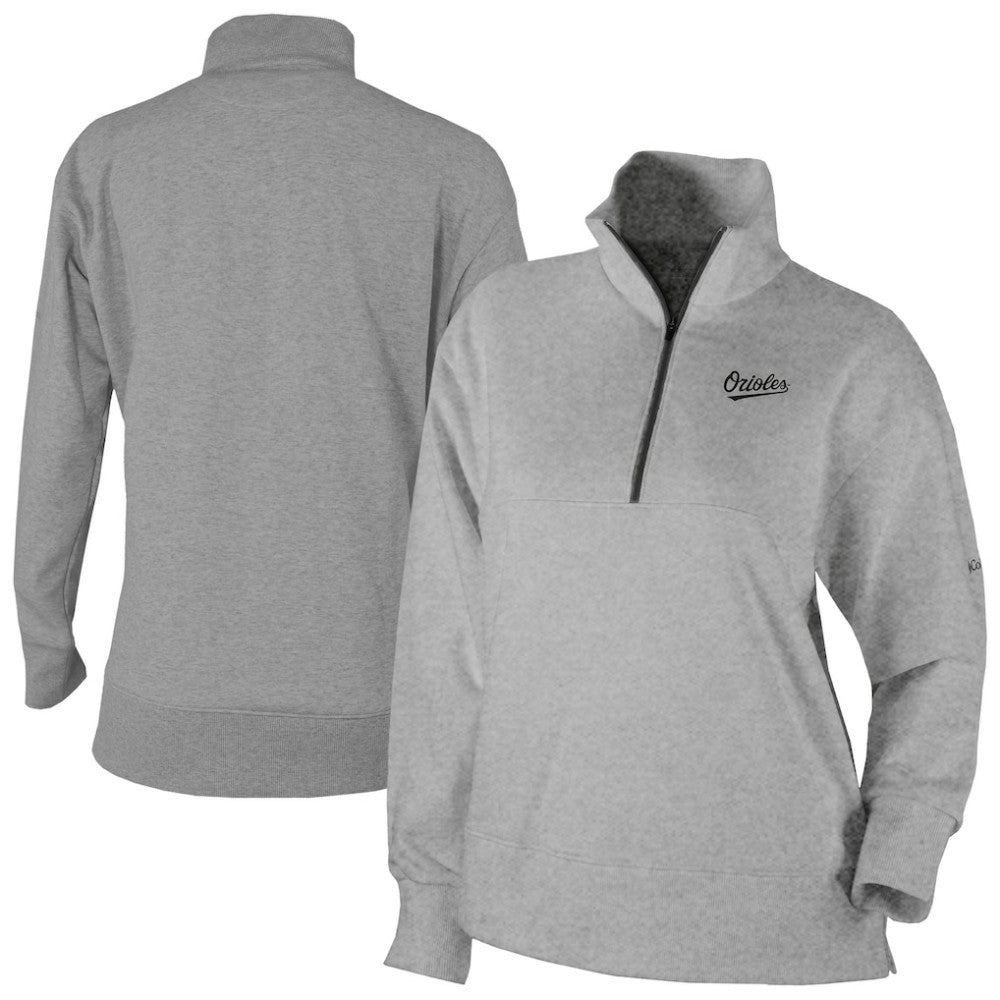 Baltimore Orioles Women's Birchwood Hills Quarter-Zip Pullover - Gray | Columbia