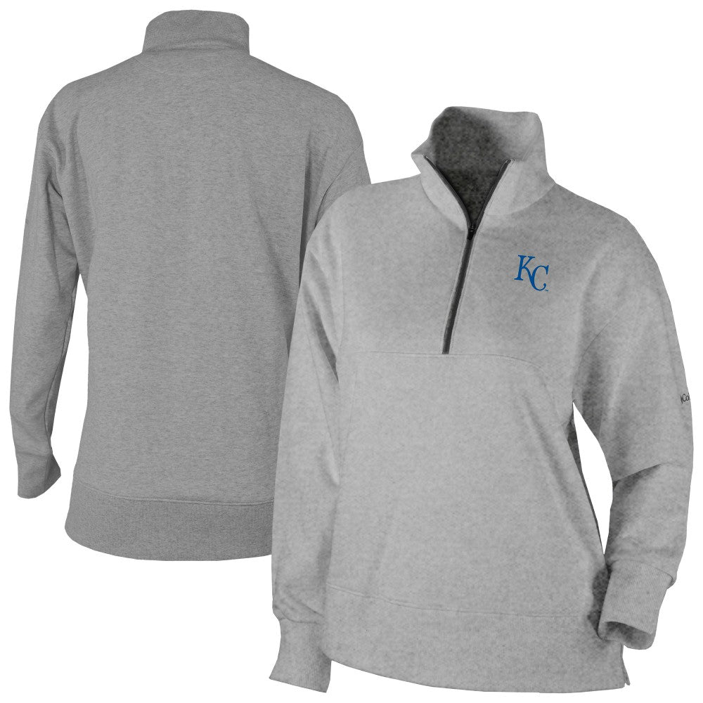 Kansas City Royals Women's Birchwood Hills Quarter-Zip Pullover - Gray | Columbia