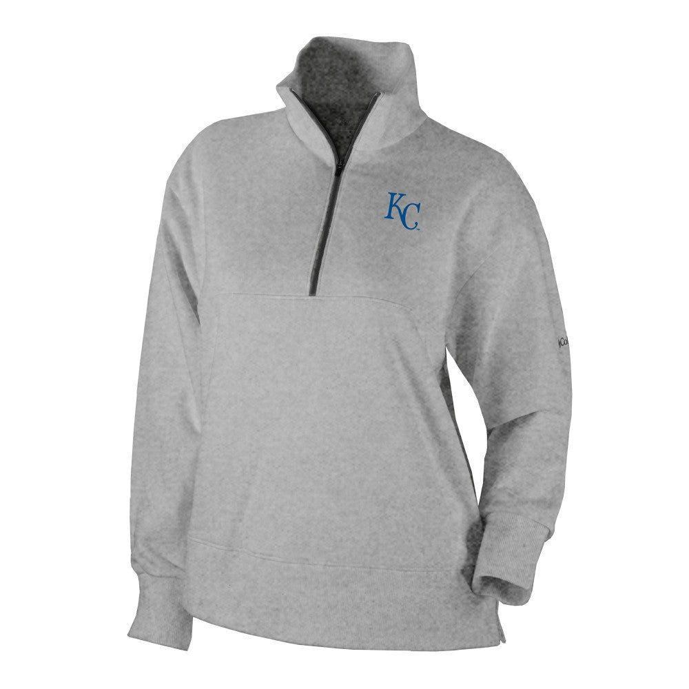 Kansas City Royals Women's Birchwood Hills Quarter-Zip Pullover - Gray | Columbia