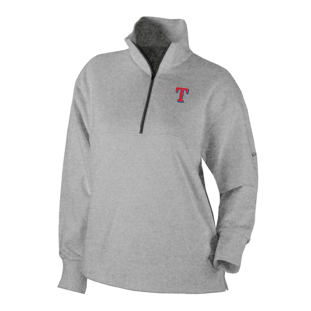 Texas Rangers Women's Birchwood Hills Quarter-Zip Pullover - Gray | Columbia
