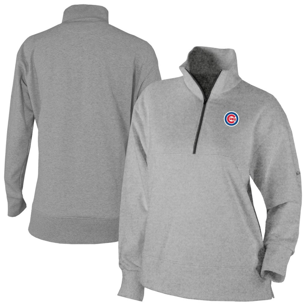 Chicago Cubs Women's Birchwood Hills Quarter-Zip Pullover - Gray | Columbia