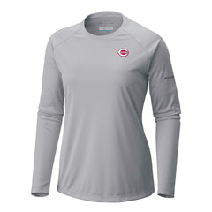 Cincinnati Reds Tidal Tee II Long Sleeve T-Shirt - Gray | Columbia