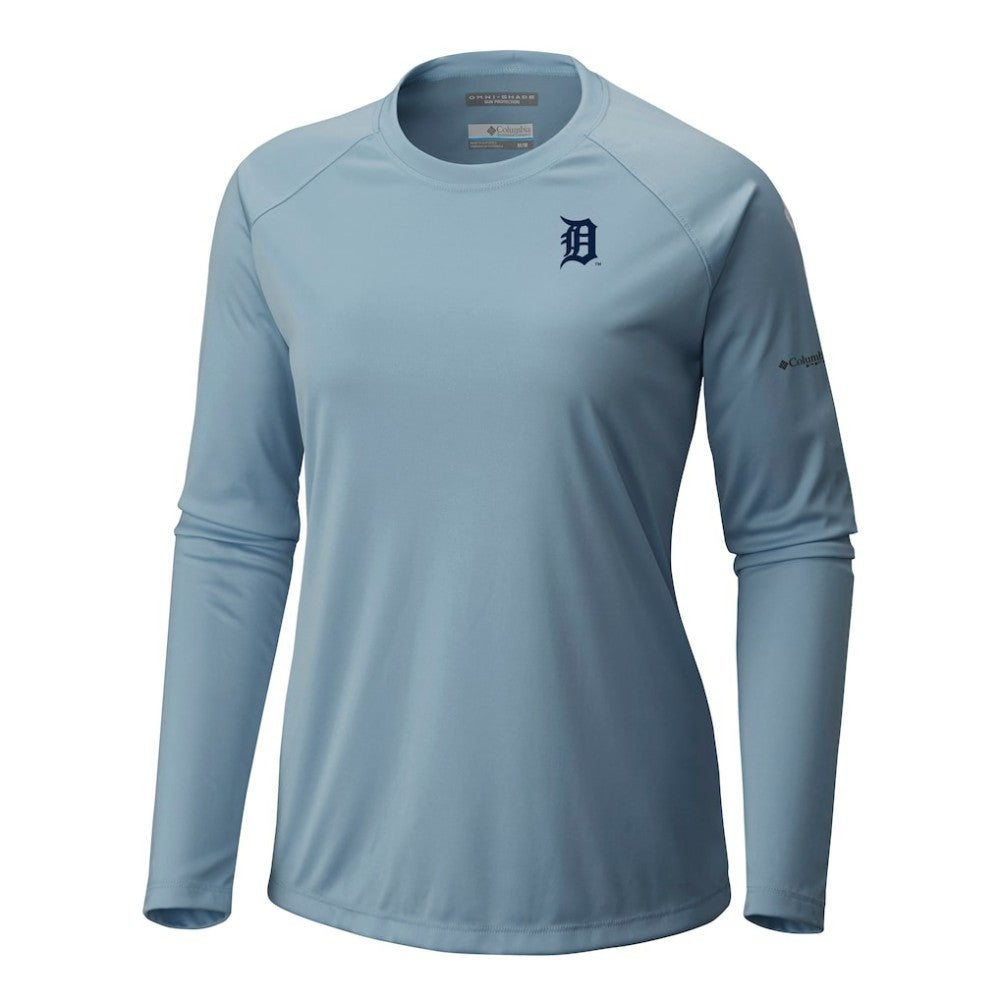 Detroit Tigers Tidal Tee II Long Sleeve T-Shirt - Light Blue | Columbia