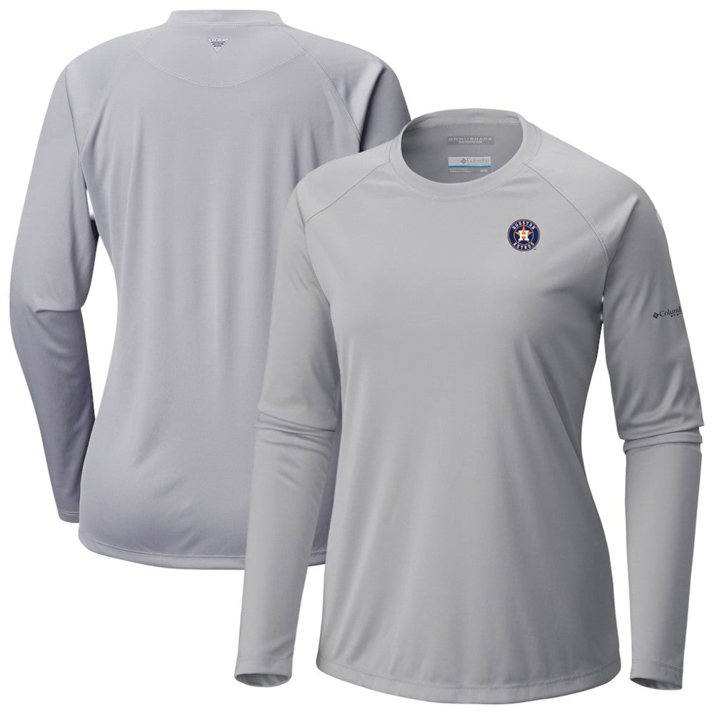 Houston Astros Tidal Tee II Long Sleeve T-Shirt - Gray | Columbia