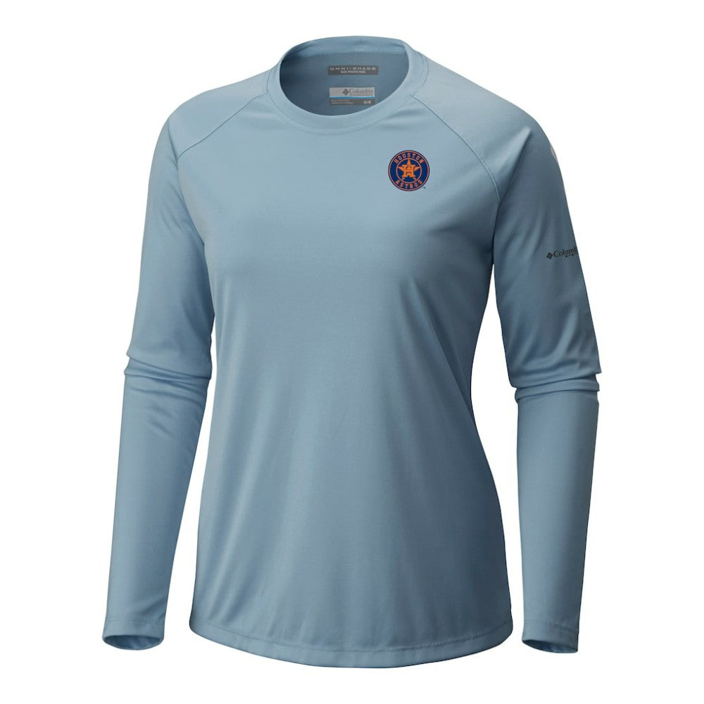 Houston Astros Tidal Tee II Long Sleeve T-Shirt - Light Blue | Columbia