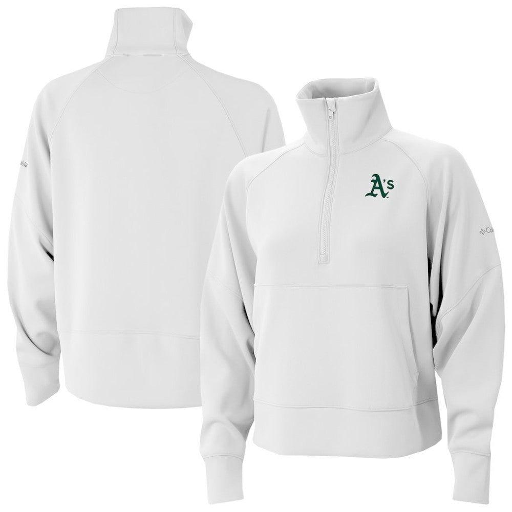 Athletics Women's Wickhams Hills Raglan Omni-Wick Quarter-Zip Pullover - White | Columbia