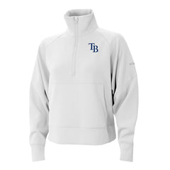 Tampa Bay Rays Women's Wickhams Hills Raglan Omni-Wick Quarter-Zip Pullover - White | Columbia