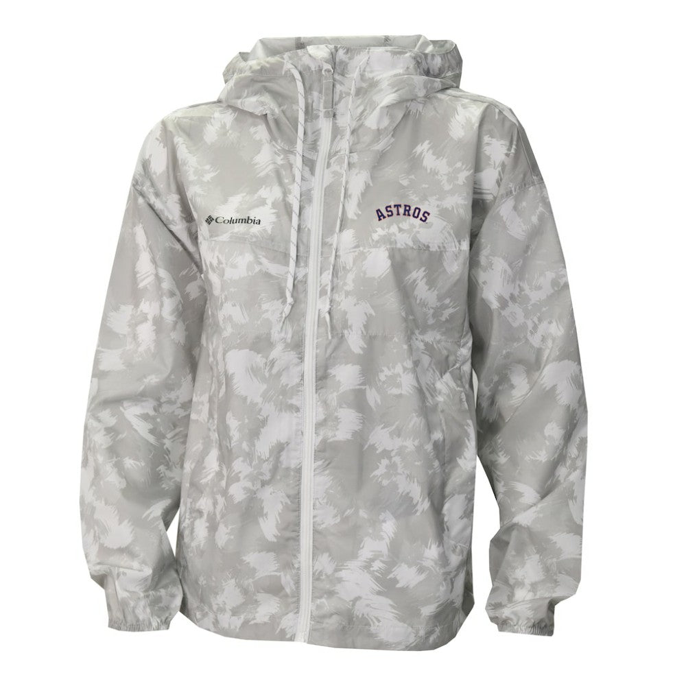 Houston Astros Women's Flash Challenger Full-Zip Hoodie Windbreaker Jacket - Gray/White | Columbia