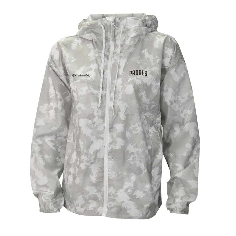 San Diego Padres Women's Flash Challenger Full-Zip Hoodie Windbreaker Jacket - Gray/White | Columbia