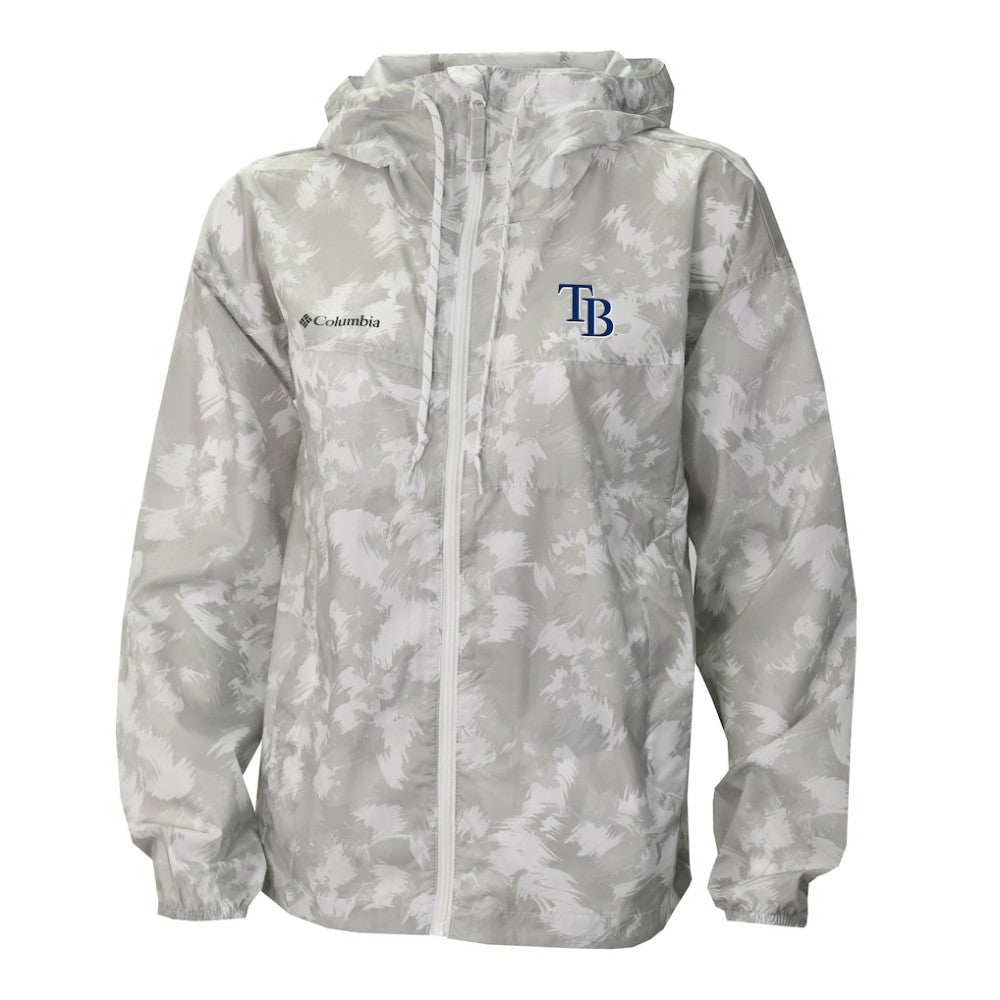 Tampa Bay Rays Women's Flash Challenger Full-Zip Hoodie Windbreaker Jacket - Gray/White | Columbia