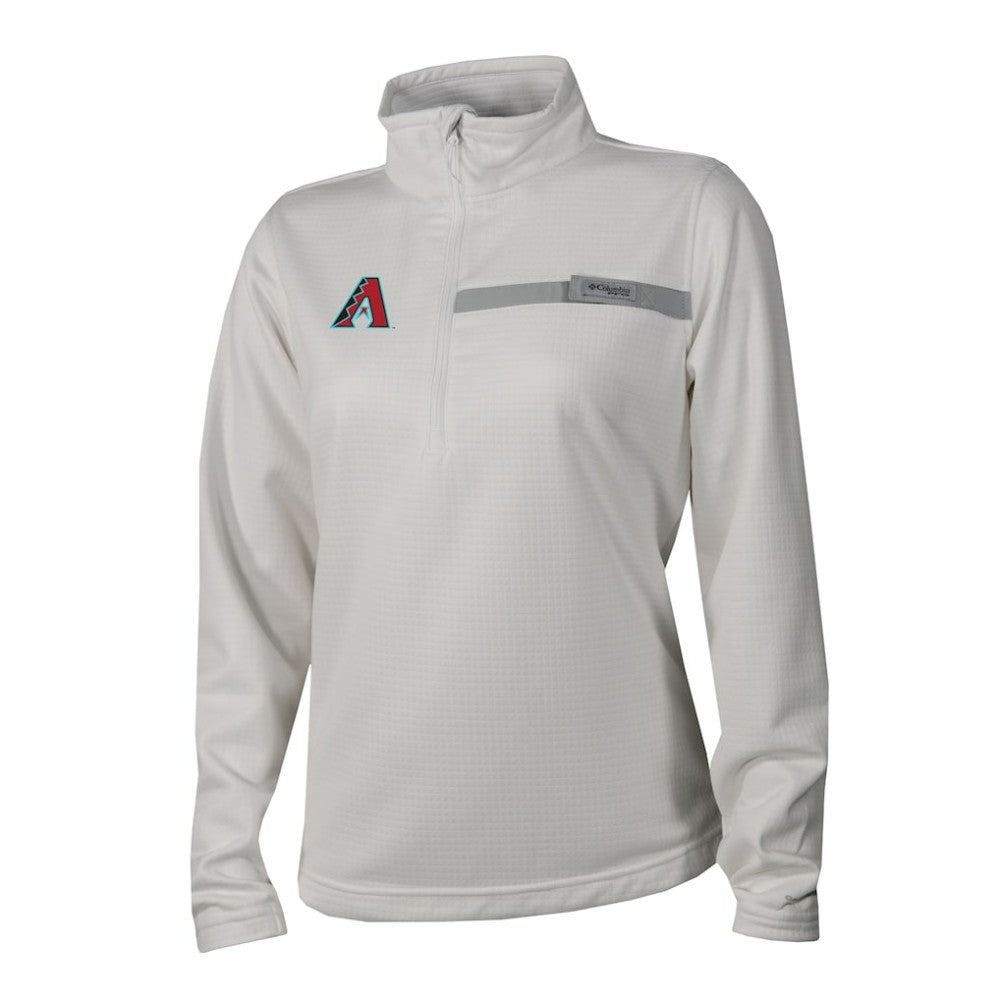 Arizona Diamondbacks Women's Skiff Guide Fleece Half-Zip Pullover Jacket - White | Columbia
