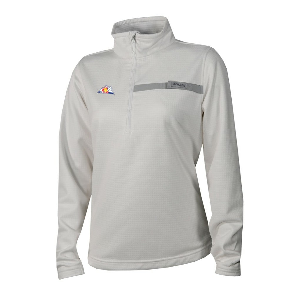 Colorado Rockies Women's Skiff Guide Fleece Half-Zip Pullover Jacket - White | Columbia