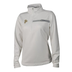 Pittsburgh Pirates Women's Skiff Guide Fleece Half-Zip Pullover Jacket - White | Columbia