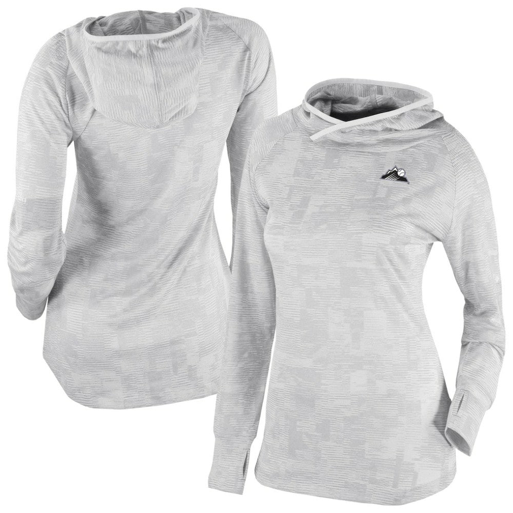 Colorado Rockies Women's Omni-Wick Sunday Ball Raglan Pullover Hoodie - White | Columbia