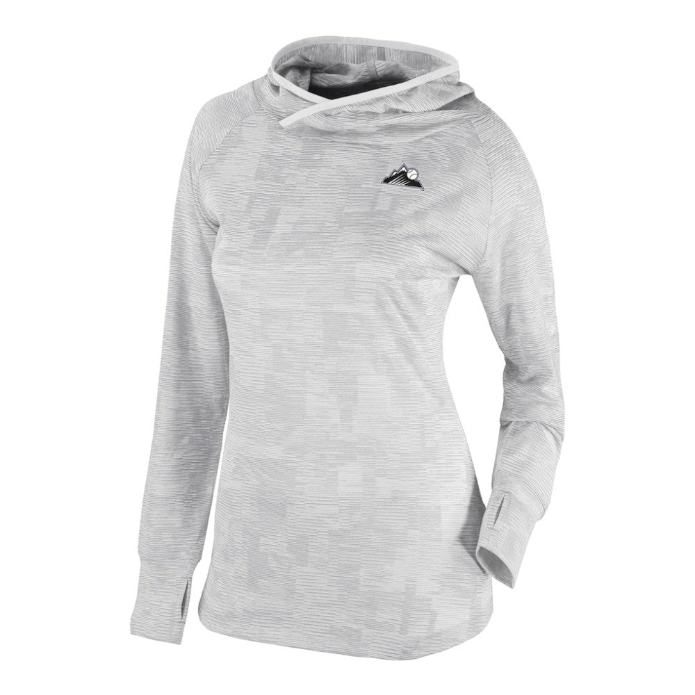 Colorado Rockies Women's Omni-Wick Sunday Ball Raglan Pullover Hoodie - White | Columbia