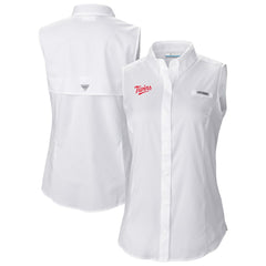 Minnesota Twins Women's Tamiami Sleeveless Shirt - White | Columbia