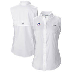 Toronto Blue Jays Women's Tamiami Sleeveless Shirt - White | Columbia