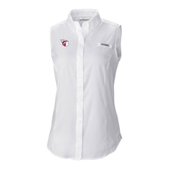 Cleveland Guardians Women's Tamiami Sleeveless Shirt - White | Columbia
